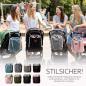 Preview: BAMBINIWELT Wickeltasche Schultertasche Shopper aus Leder für Kinderwagen Buggy